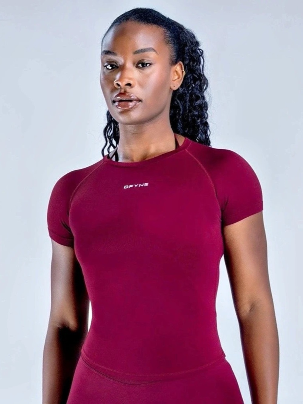 DFYNE Impact Short Sleeve Top xs in Winter Berry